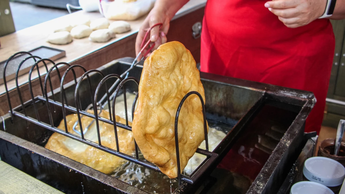 Sample Hungarian street food