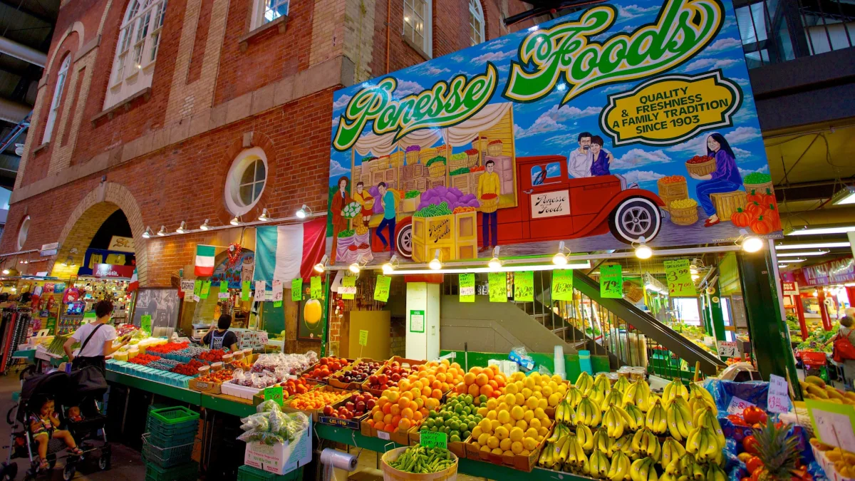 Sample treats at St. Lawrence Market